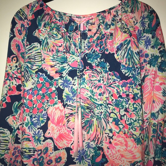 NWT Lilly Pulitzer Willa Dress: indigo gypsea - Picture 7 of 8